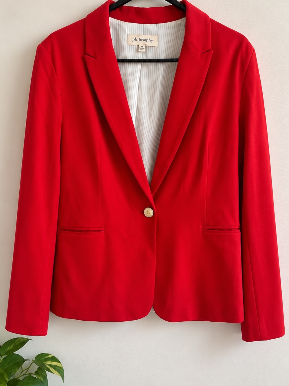 Philosophy Red Blazer — Bold, Chic & Priced for the Flaw